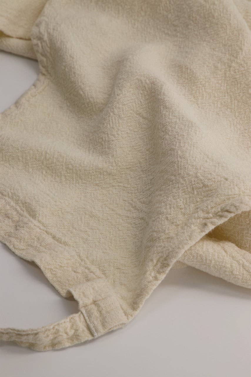 Classic french raw linen apron