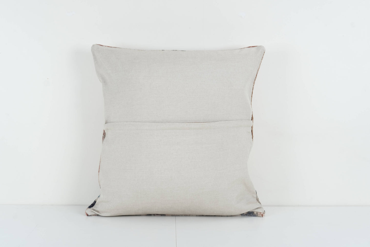 Turkish Oushak Rug Pillow Cover, Square Queen Boho Woven