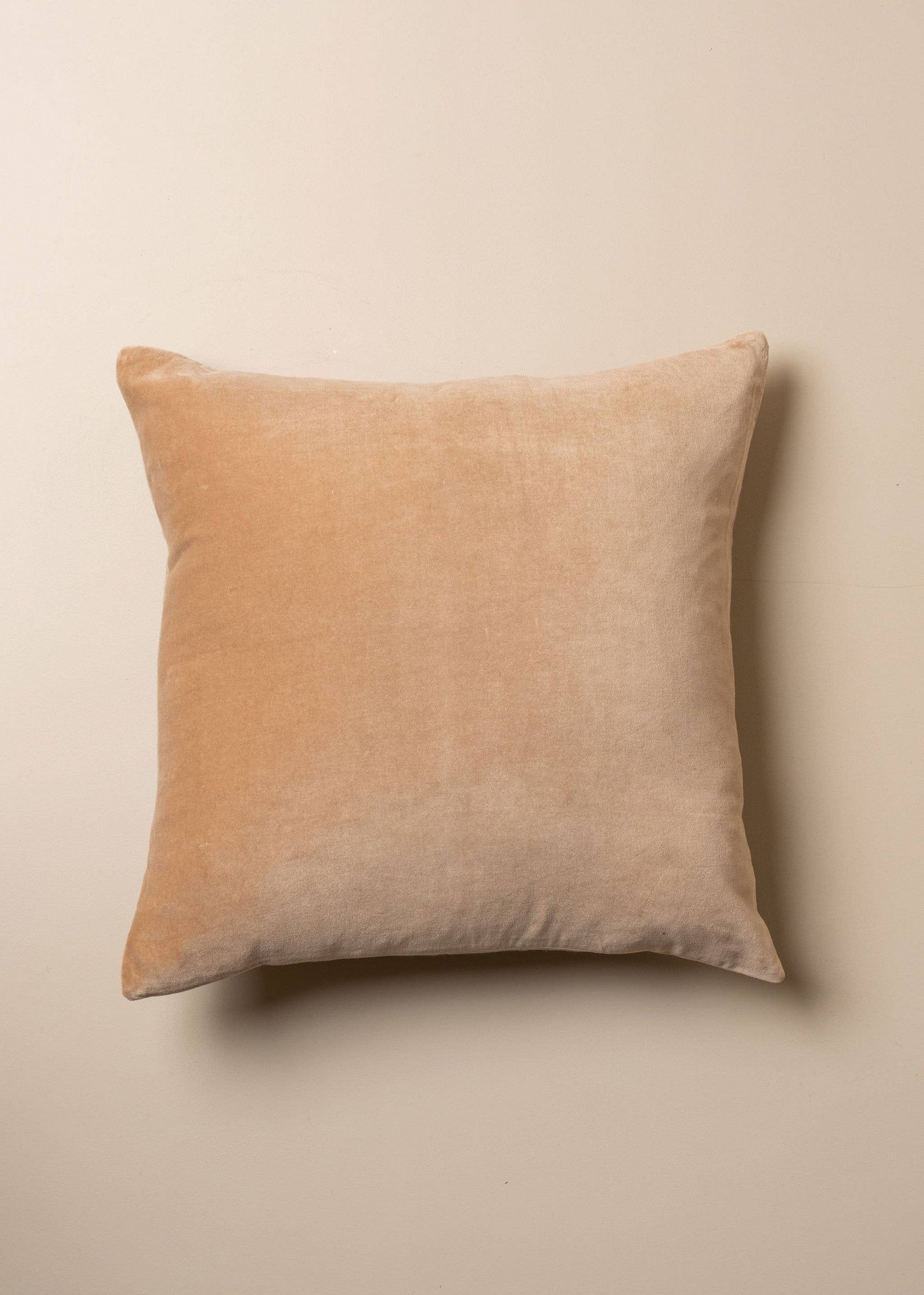 Linen/Velvet Square Pillow | Truffle