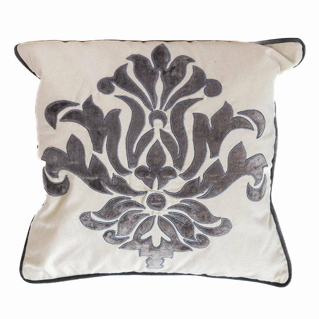 20" x 20" Cushion Cover With Velvet Applique