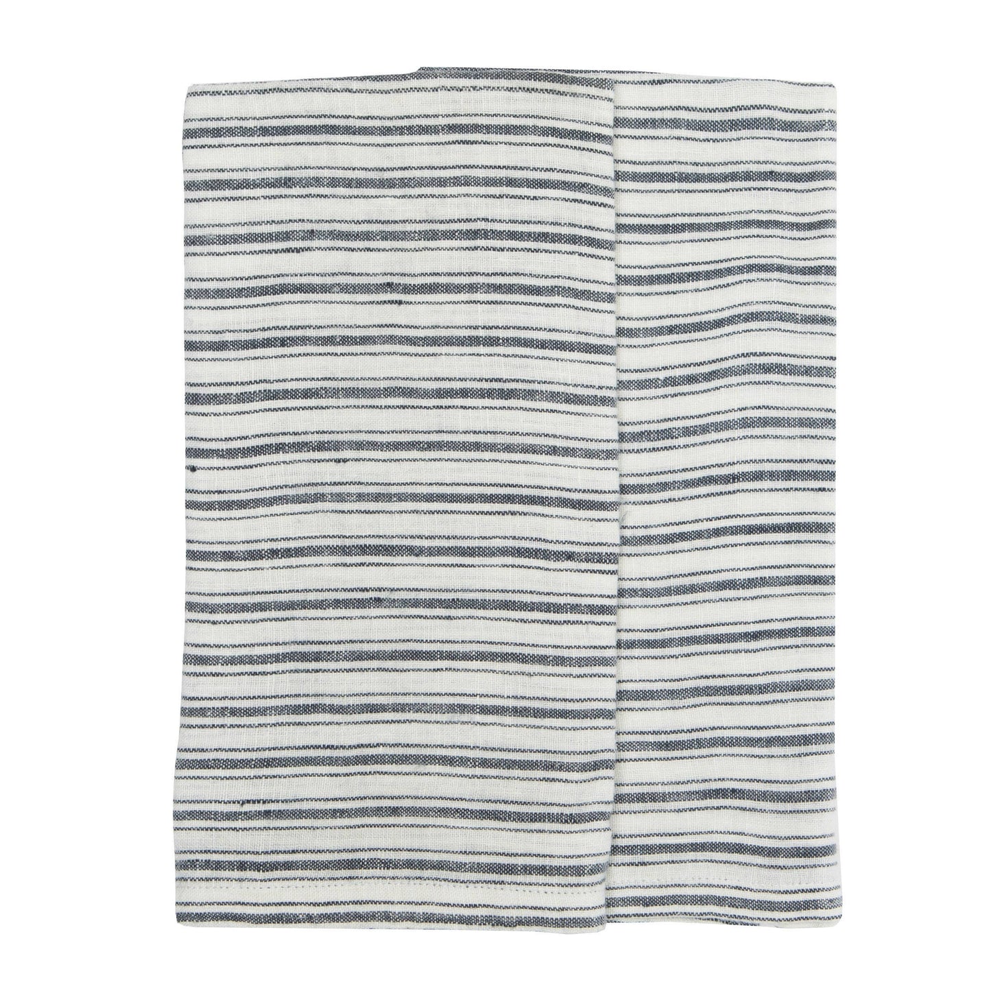 Boat Stripe Linen White & Blue Towels 20x30 - Set of 2