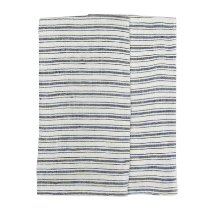 Boat Stripe Linen Tea Towels,  White & Blue, Set of 2