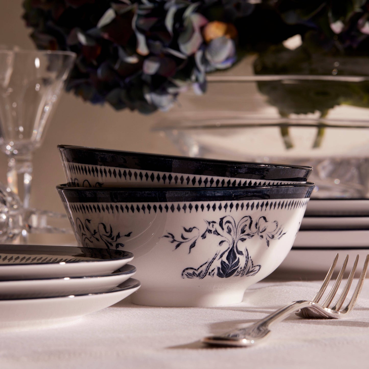 Lemieux et Cie Bruges Porcelain Dinnerware Set - Blue