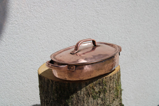 Copper pot casserole dish - Pentola da portata ovale in rame fatta a mano – Pentole di qualità premium