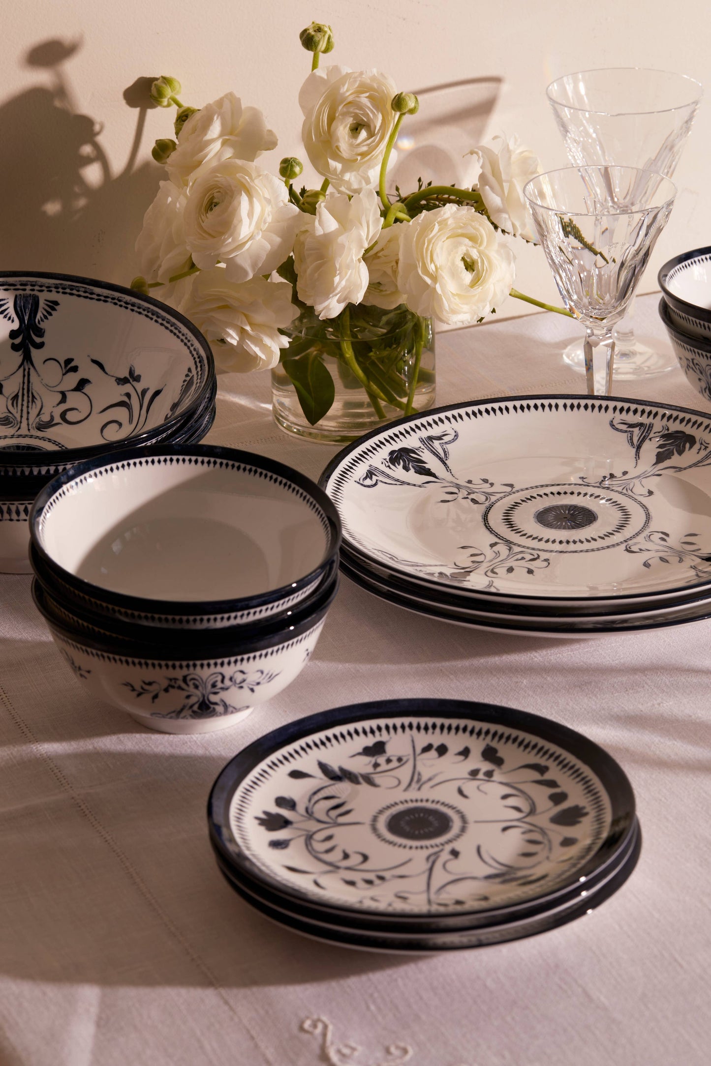 Lemieux et Cie Bruges Porcelain Dinnerware Set - Blue