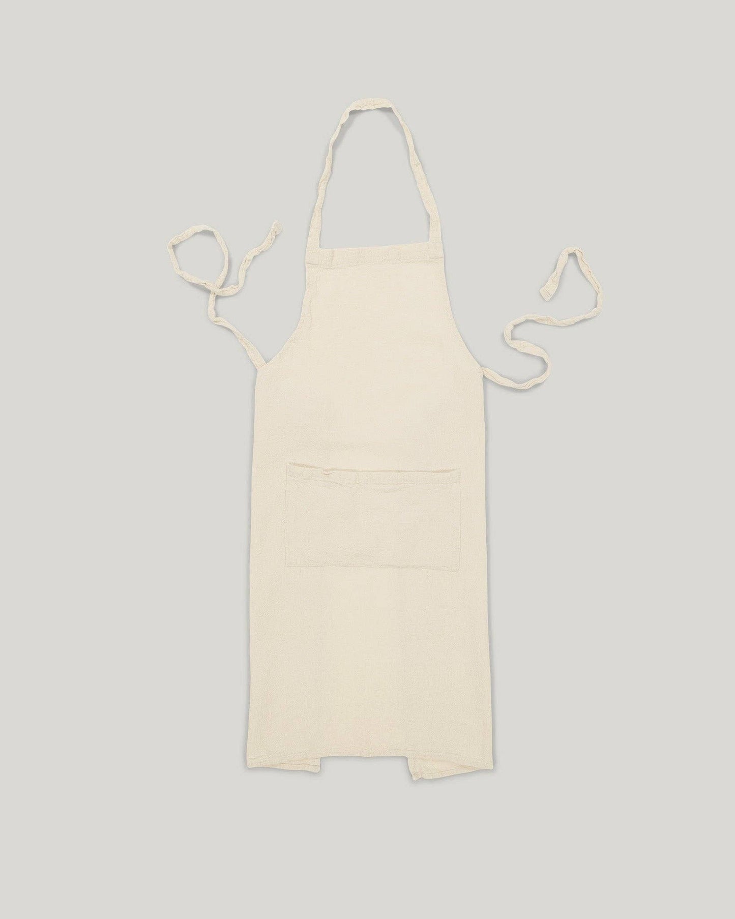 Classic french raw linen apron