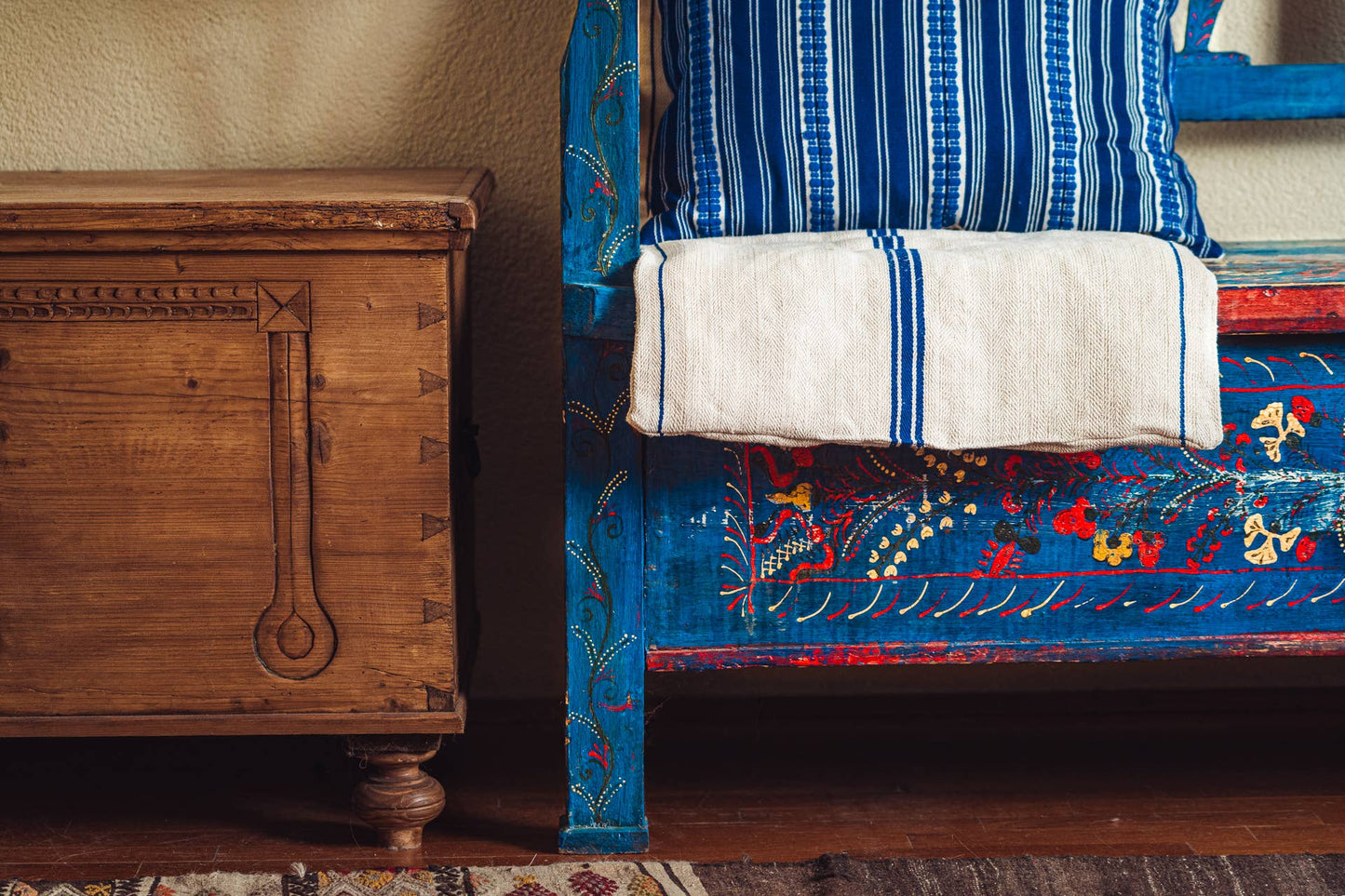 Bedroll Antique handwoven hemp, Hungarian grain sack - BR28