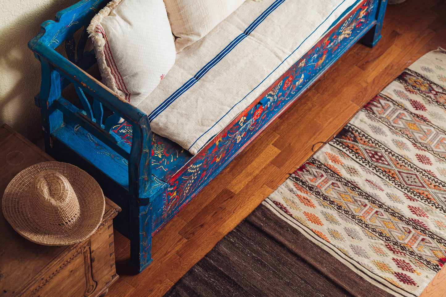 Bedroll Antique handwoven hemp, Hungarian grain sack - BR28