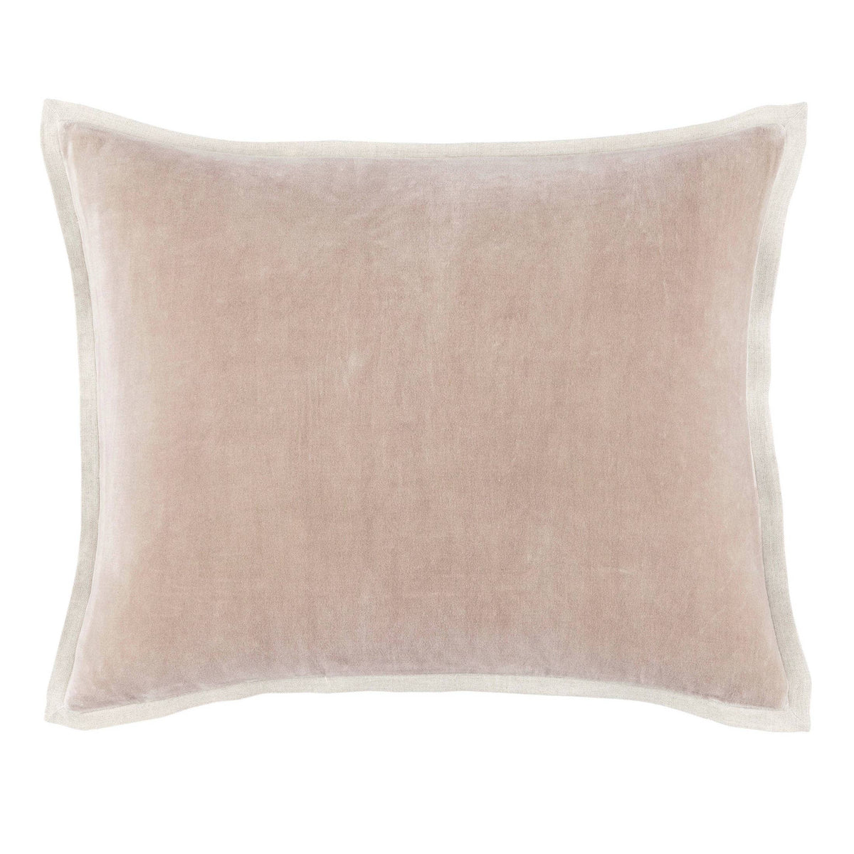 Gehry velvet and linen decorative pillow cover, stone, view 3
