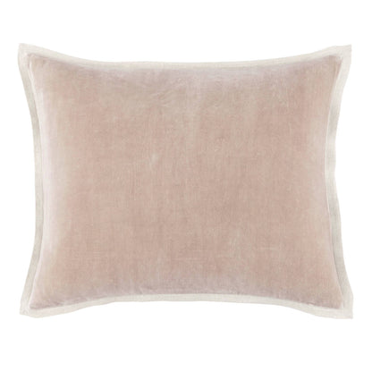 Gehry velvet and linen decorative pillow cover, stone, view 3