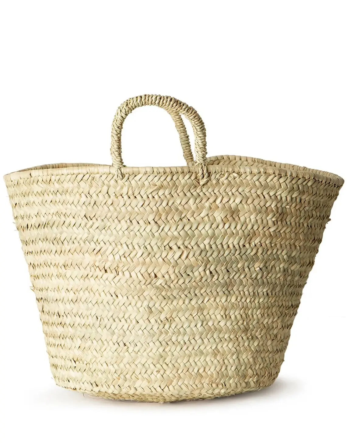 Woven Shopping Basket, French Market Basket Handmade in Morocco