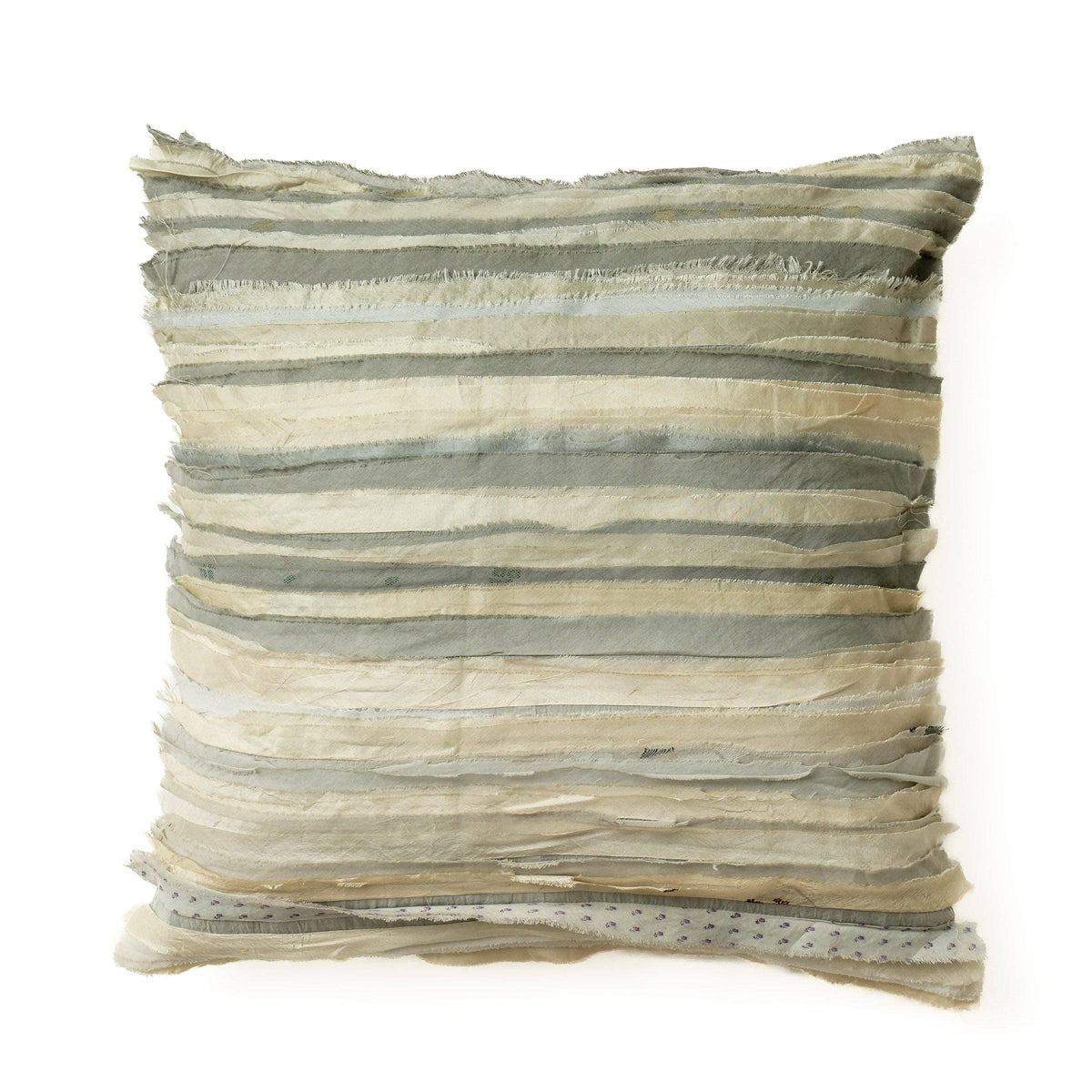 Gray mist ombre wavy stripe cushion