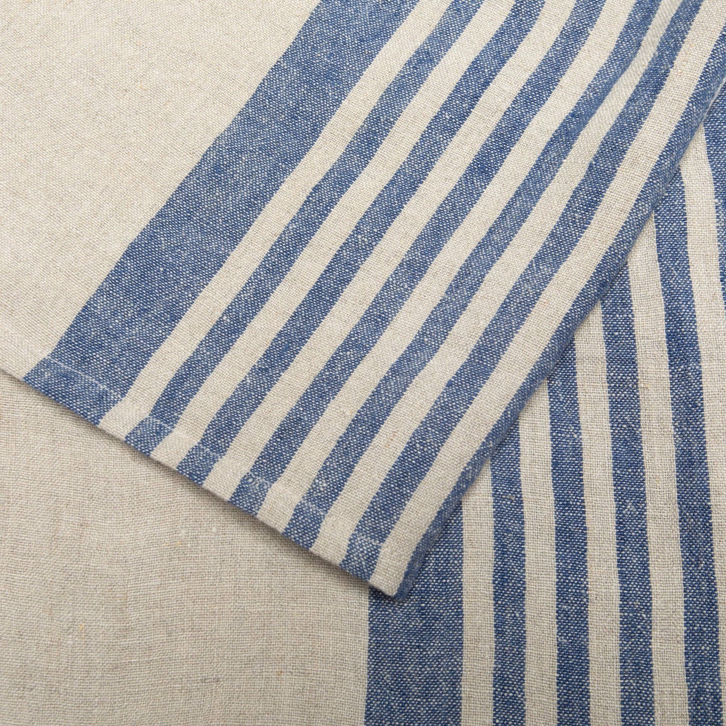 Brittany Natural & Blue Tea Towels 20x30 - Set of 2