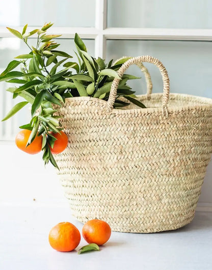 Handwoven French Market Basket