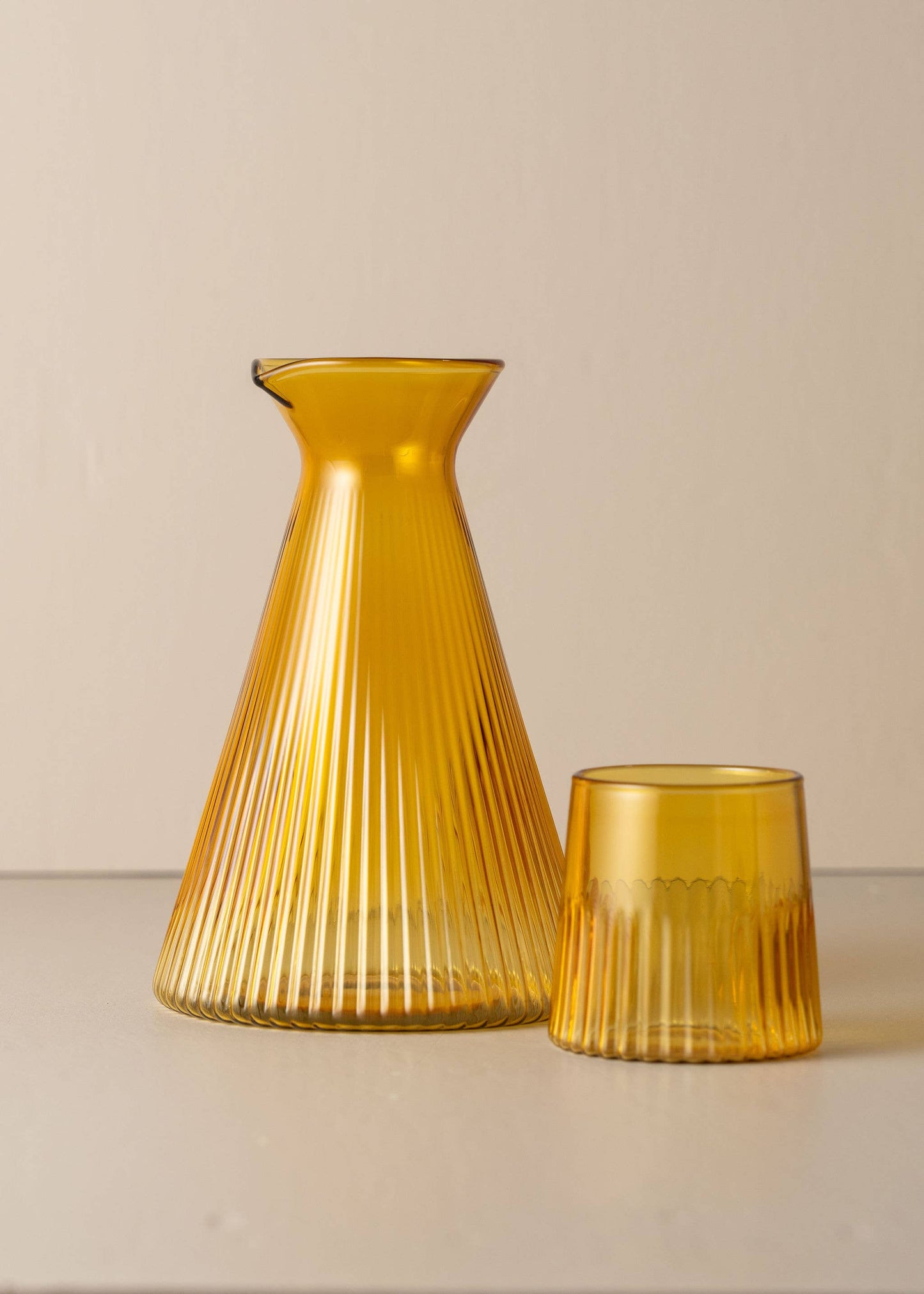 Kairos Angular Carafe | Yellow Topaz