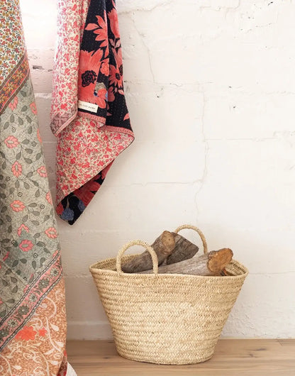 Handwoven French Market Basket