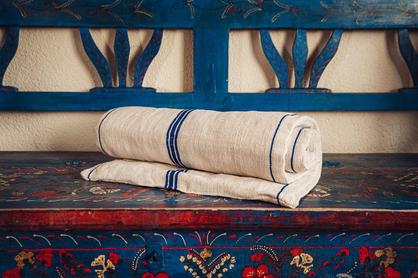 Bedroll Antique handwoven hemp, Hungarian grain sack - BR28