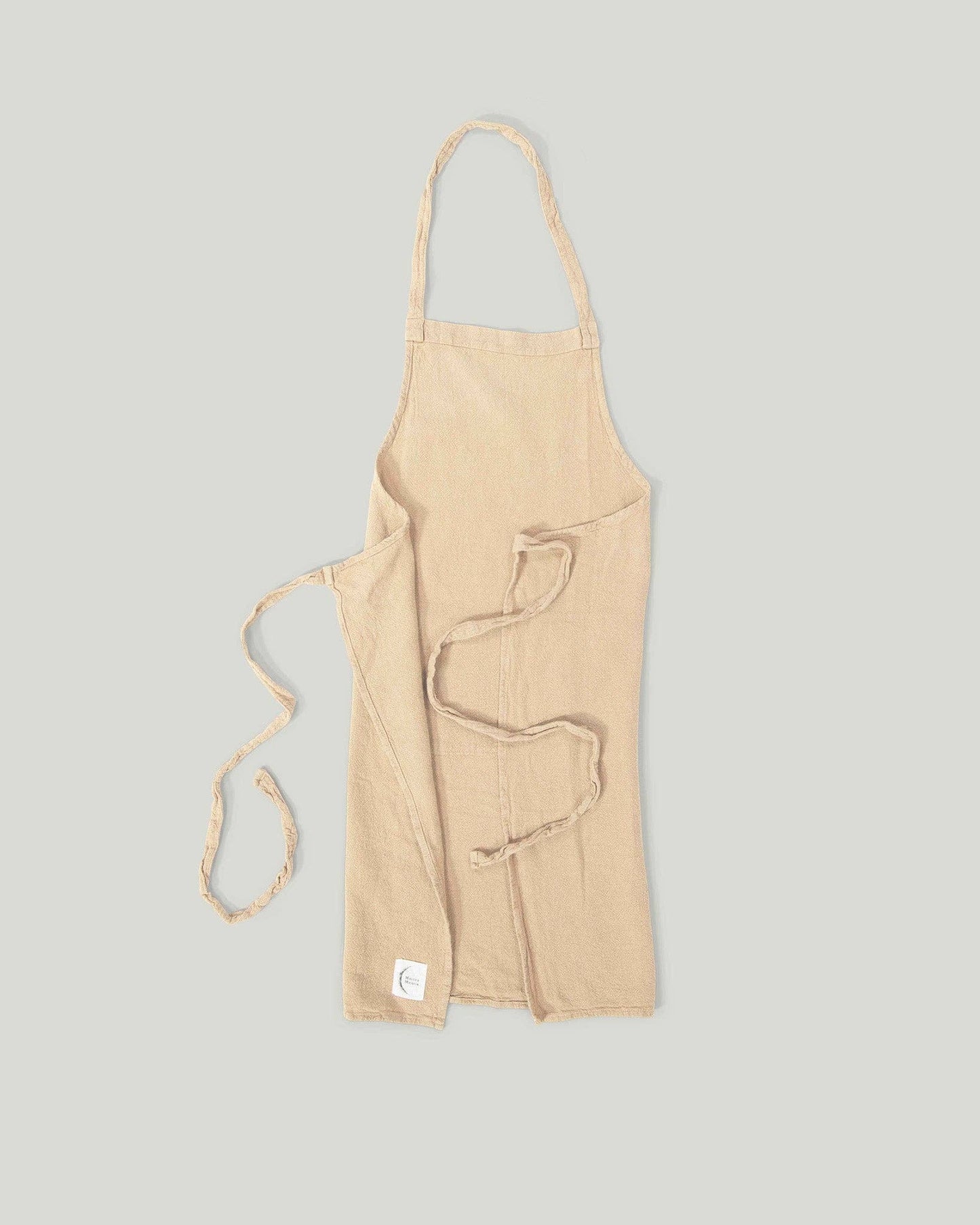 Classic french raw linen apron