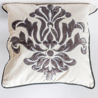 Velvet Applique Throw Pillow Cover
