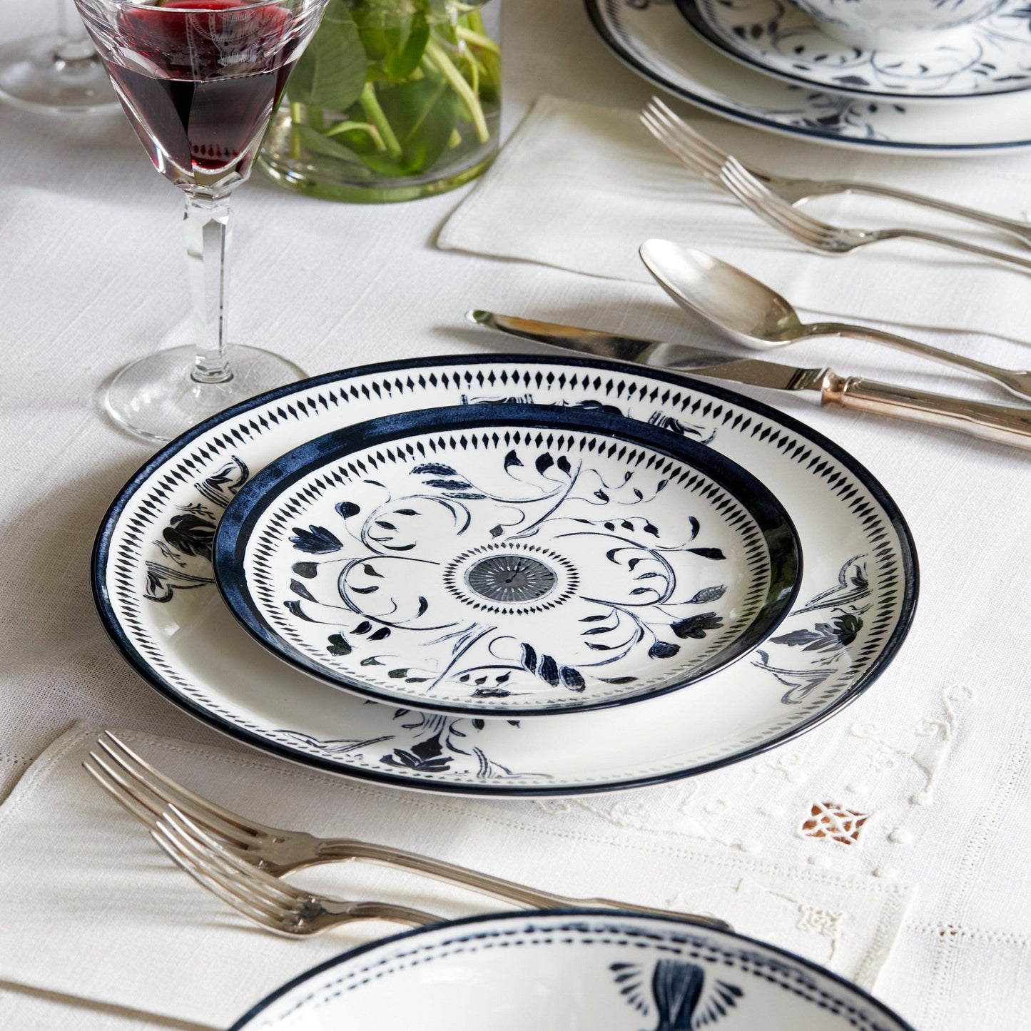 Lemieux et Cie Bruges Porcelain Dinnerware Set - Blue