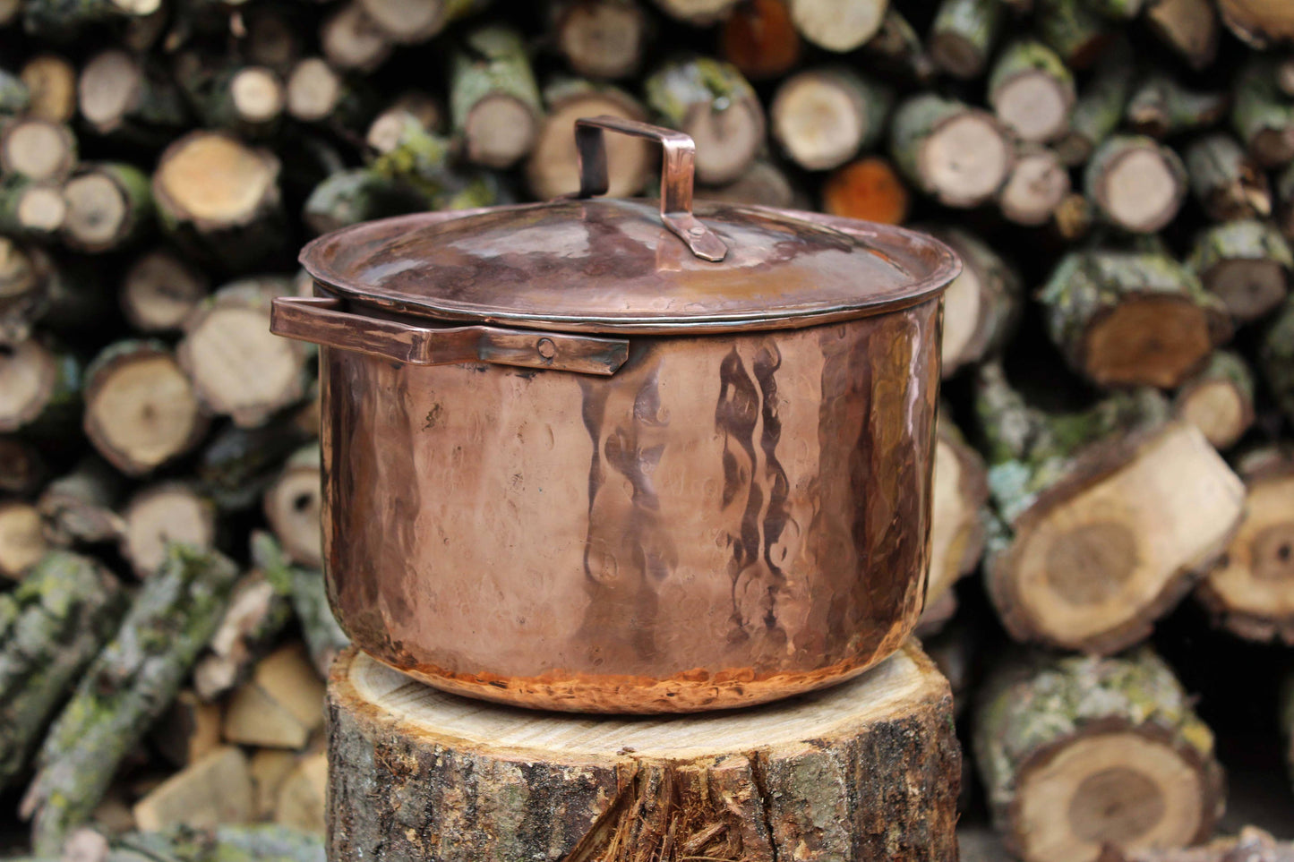 Copper Stock/pasta Pot - Tradizionale Pentola in Rame Fatta a Mano – Alta Pentola Rustica