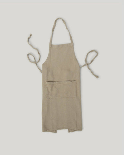French Raw Linen Apron