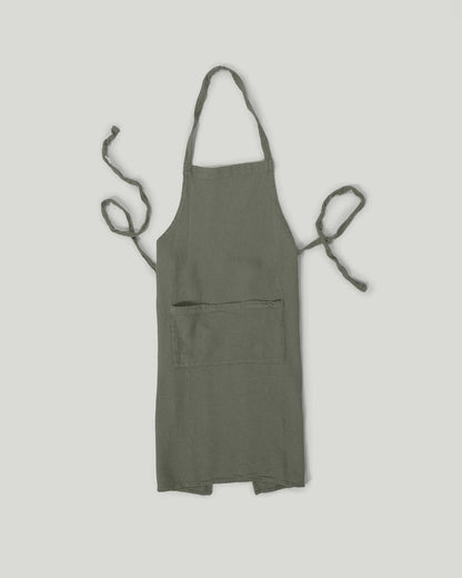 French Raw Linen Apron