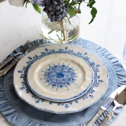Arte Italica Burano Salad/Dessert Plate, Blue