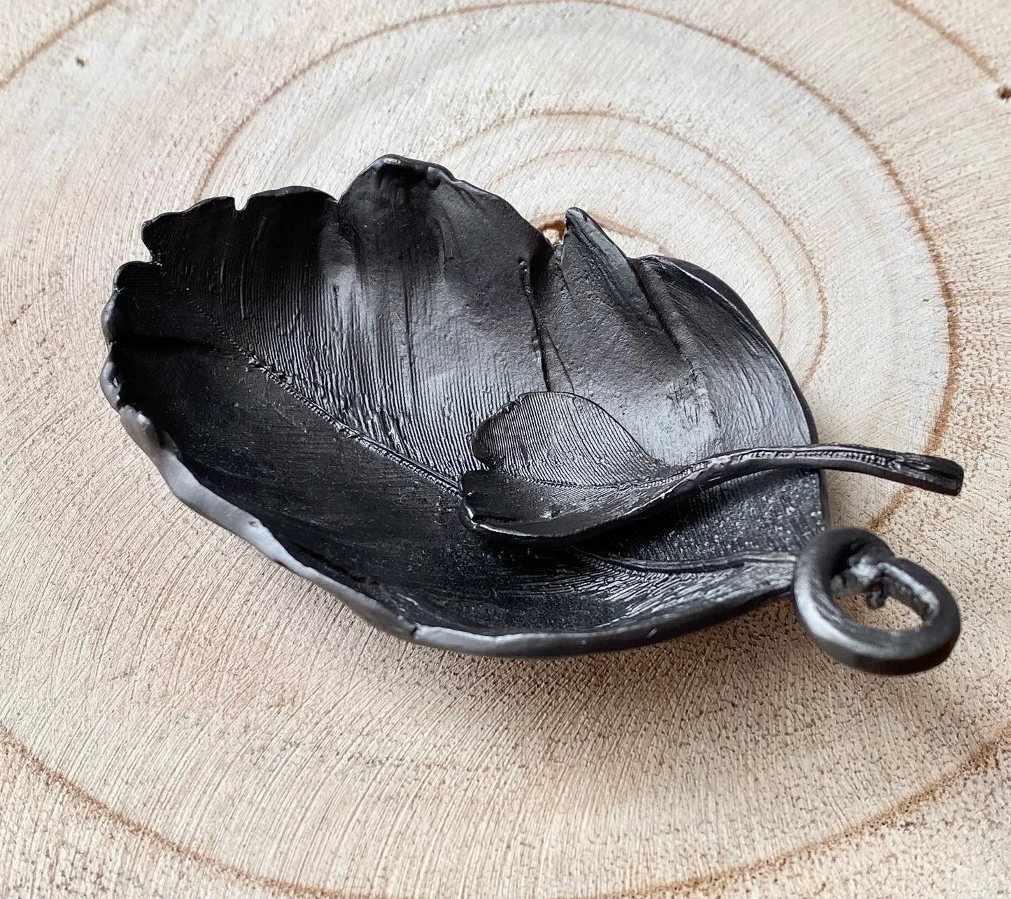 Michael Michaud Feather Salt Dish, Gunmetal