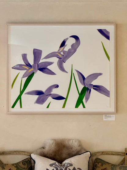 ALEX KATZ ‘Purple Irises on White’, 2023 Original Artwork