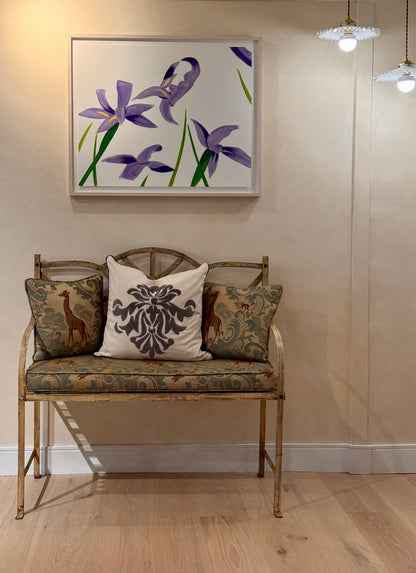 ALEX KATZ ‘Purple Irises on White’, 2023 Original Artwork