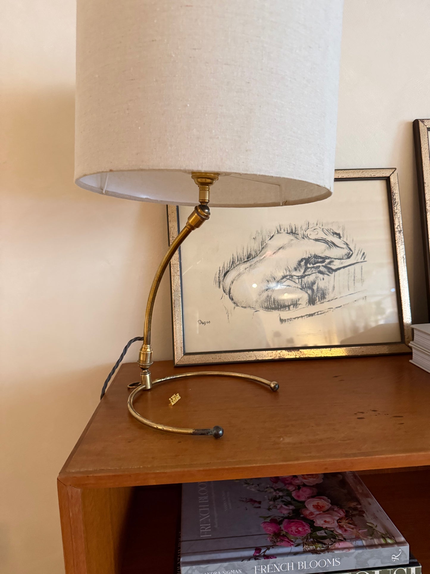 Robert Mathieu & Pierre Guariche Brass Table Lamp, c. 1950s