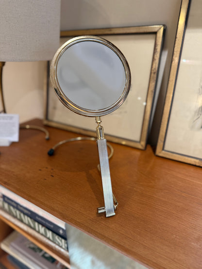 Vintage Brass Adjustable Mirror, France