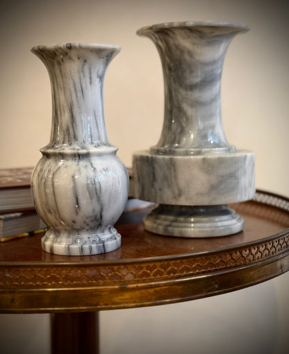 Mid-Century French Marble Vases — Set of Two