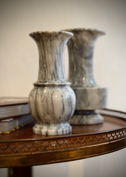Mid-Century French Marble Vases — Set of Two