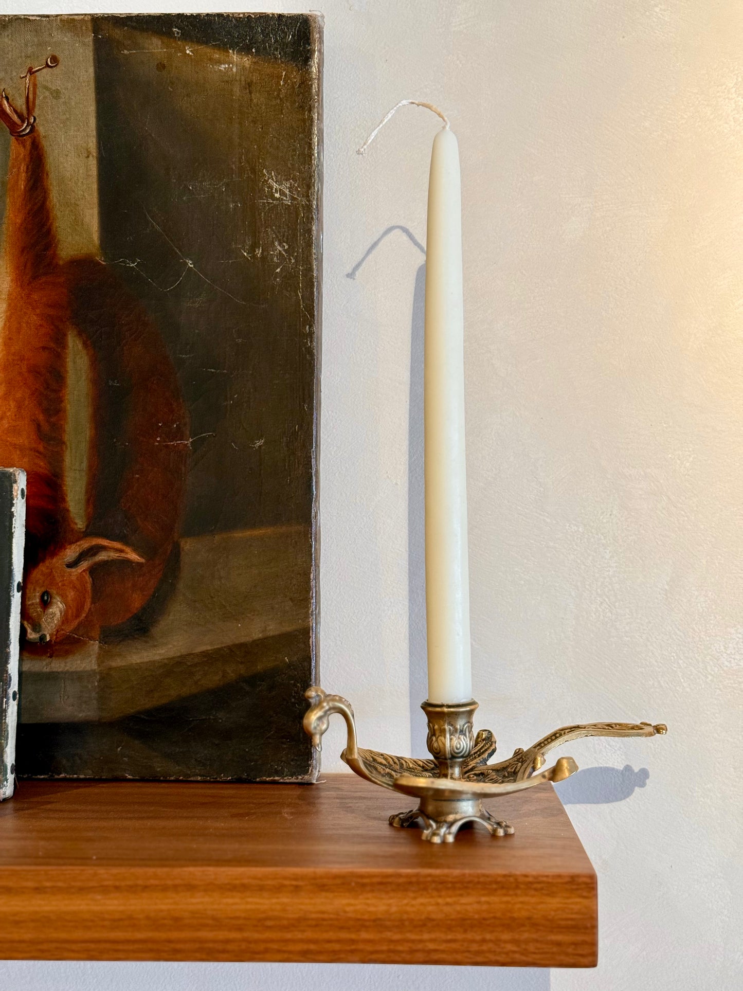 Vintage Bronze Peacock Candle Holder