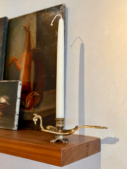 Vintage Bronze Peacock Candle Holder