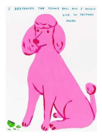 DAVID SHRIGLEY ‘I Destroyed The Tennis Ball’, 2023