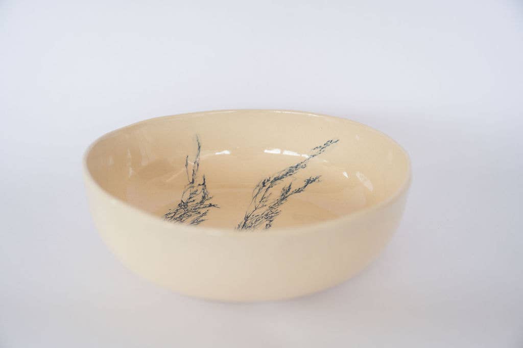 Handmade Salad Bowl from Portugal – Hand Painted Floral Ceramic | Artisanal Stoneware