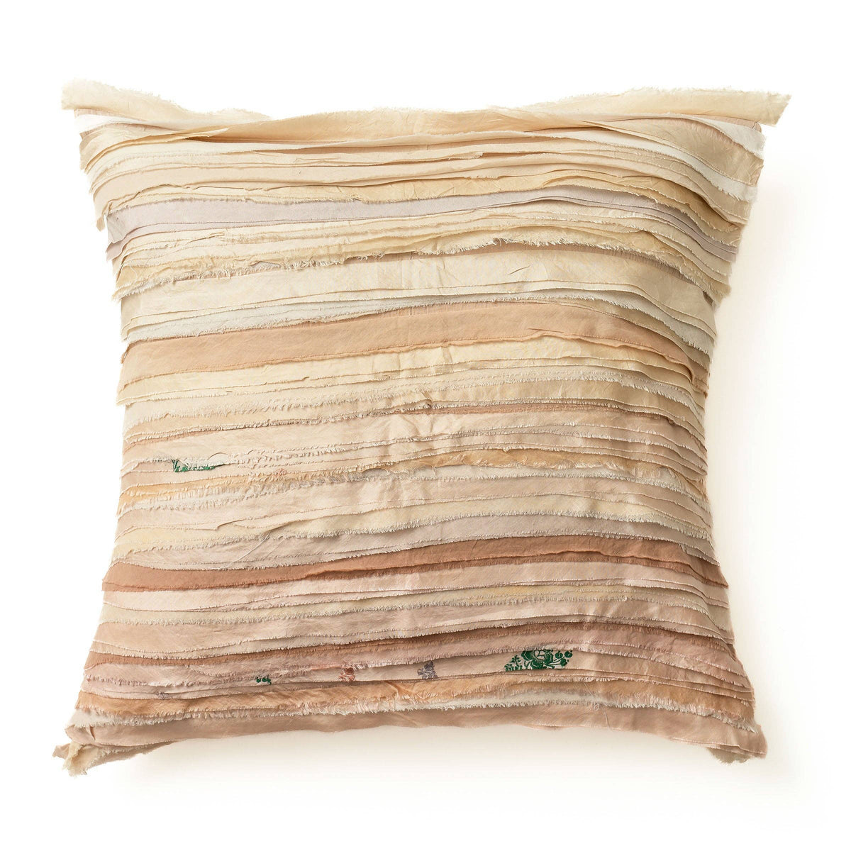Ash rose ombre wavy stripe cushion