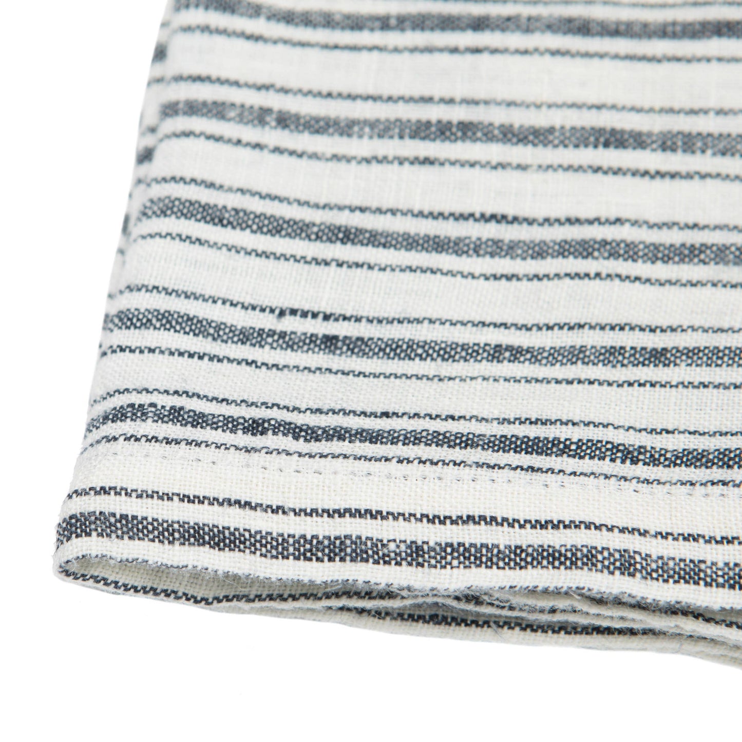 Boat Stripe Linen White & Blue Towels 20x30 - Set of 2