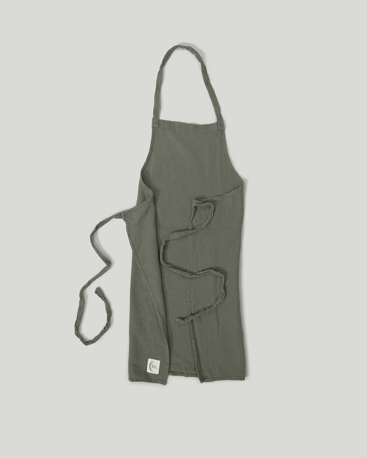 Classic french raw linen apron