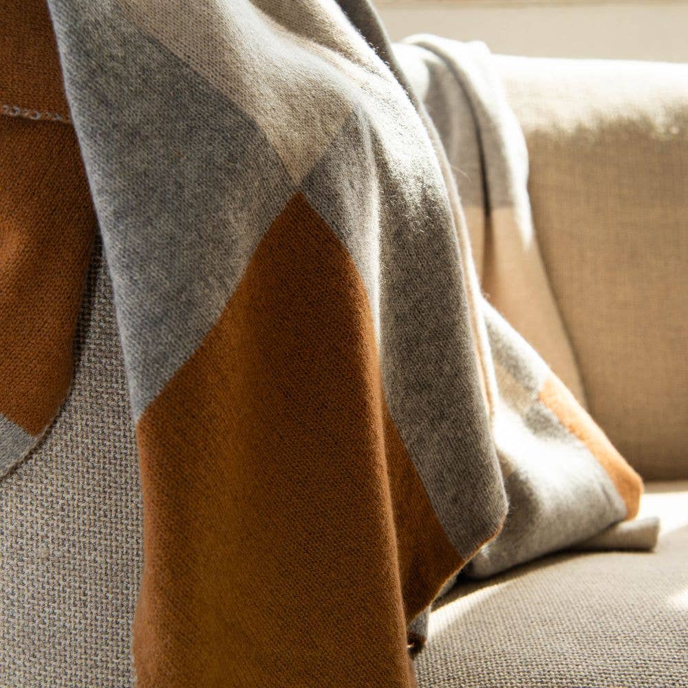 MONACO - Cashmere plaid throw blanket