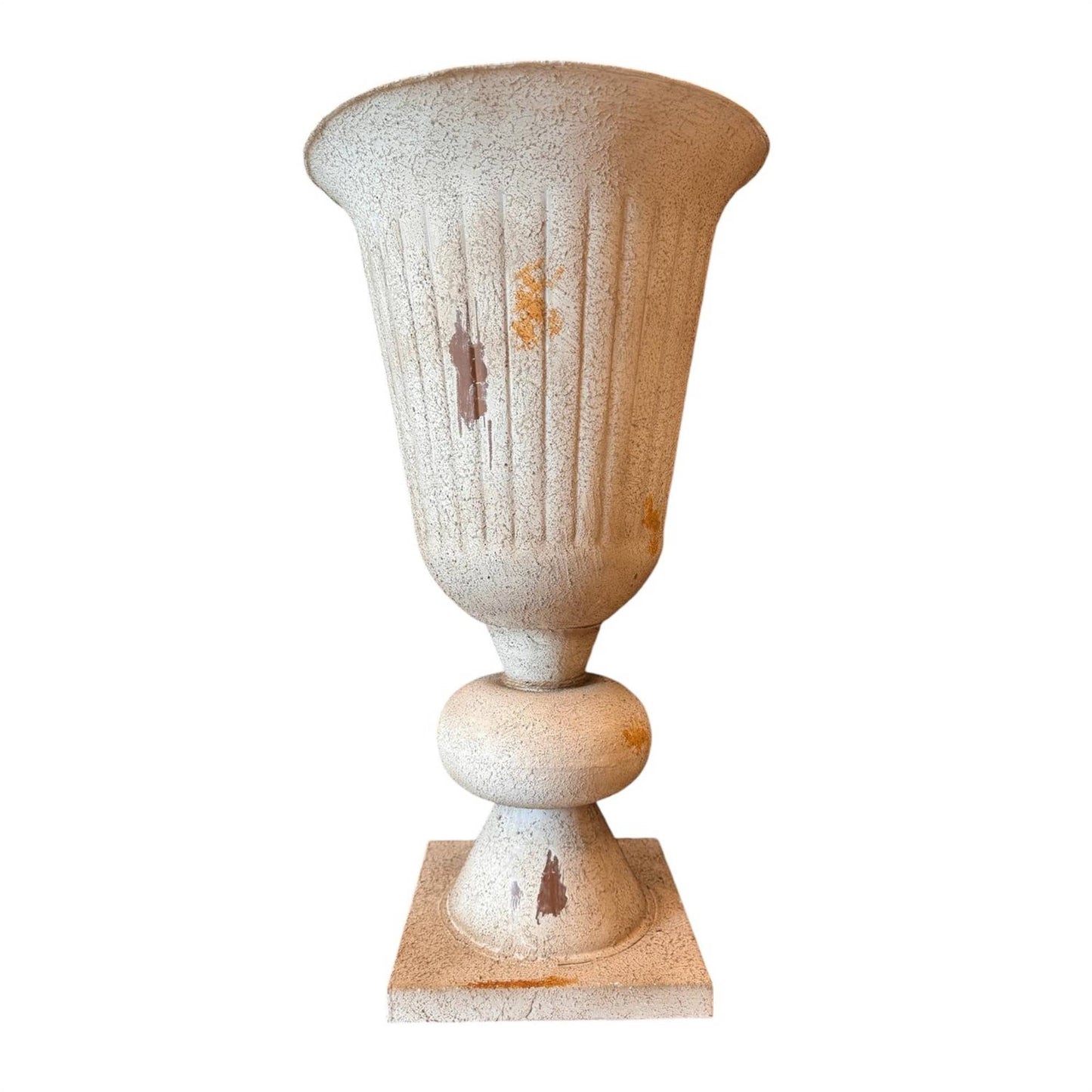 Rustic Whitewashed Urn