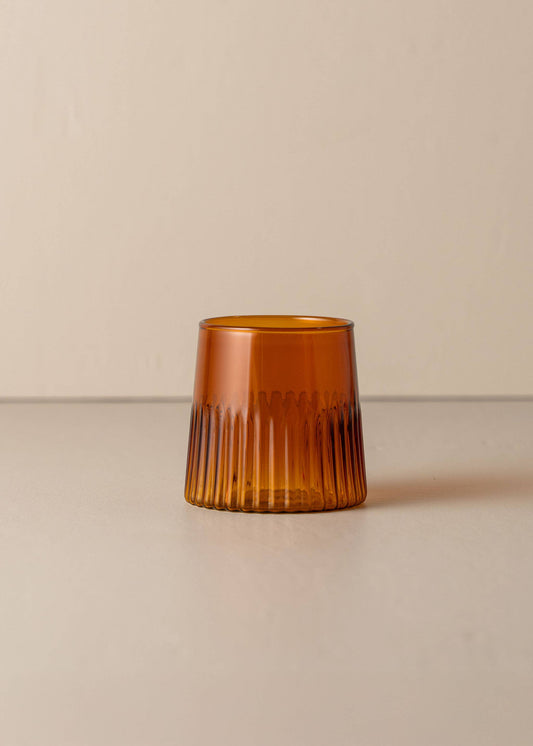 Kairos Medium Water Glass | Dark Amber | Set of 4