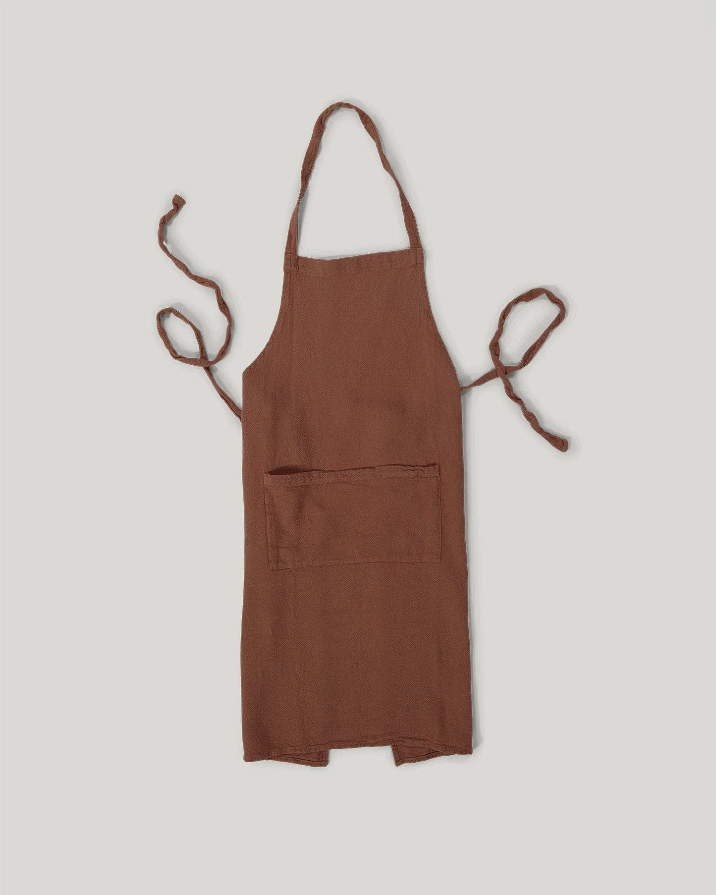 Classic french raw linen apron