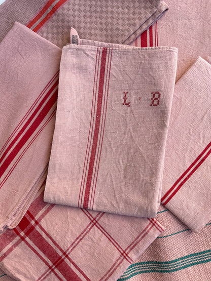 Vintage French Tea Towel, Ballerina
