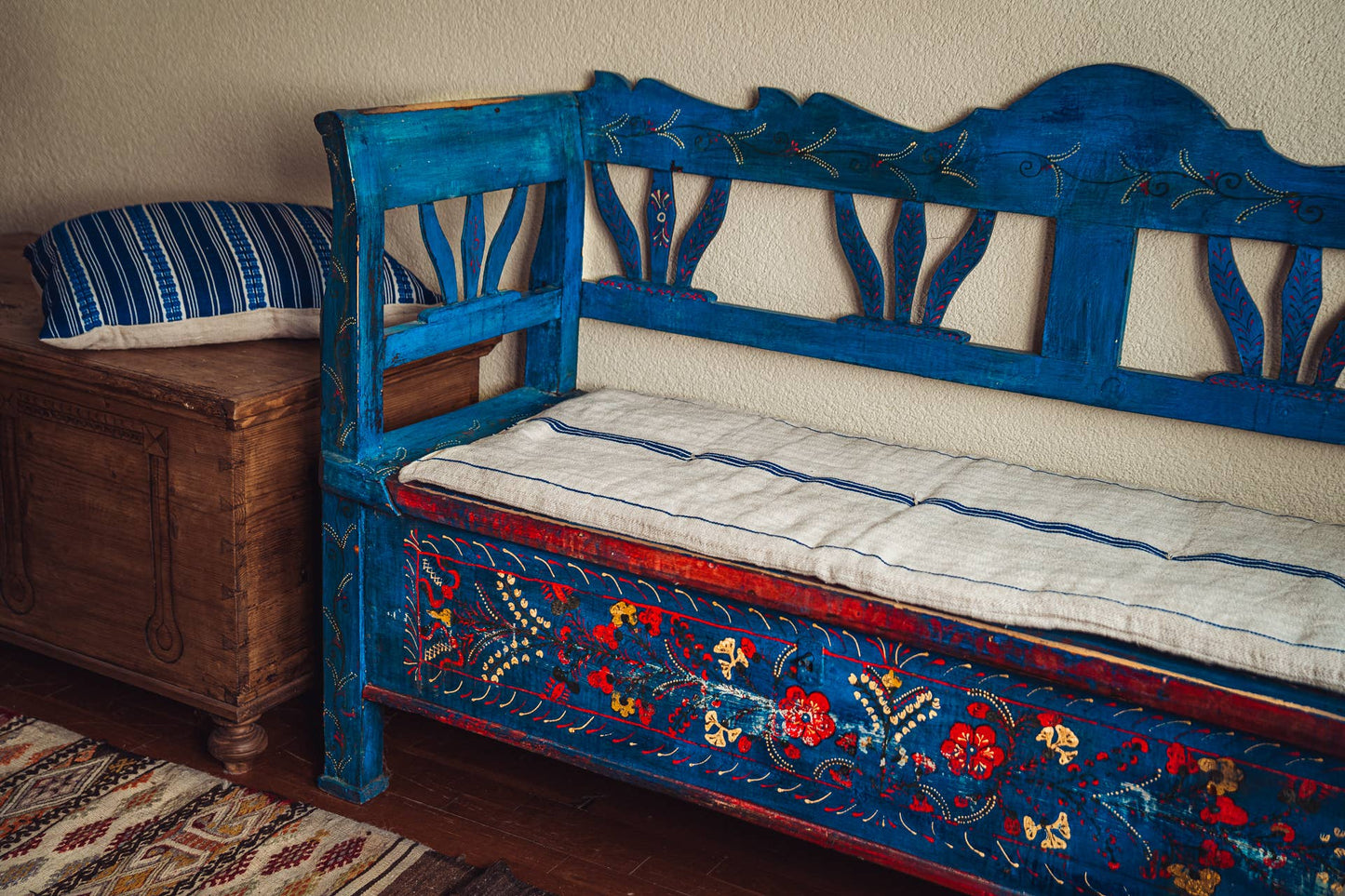 Bedroll Antique handwoven hemp, Hungarian grain sack - BR28