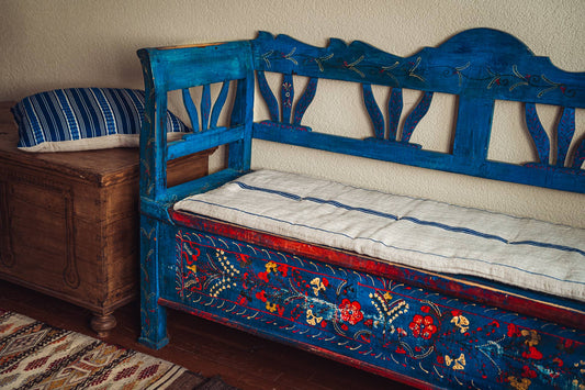 Bedroll Antique handwoven hemp, Hungarian grain sack - BR28