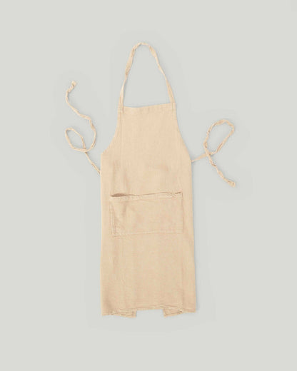French Raw Linen Apron